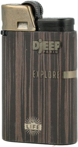 Djeep Explore Feuerzeug Holzoptik Dunkelbraun Djeep Explore Feuerzeug Holzoptik Dunkelbraun