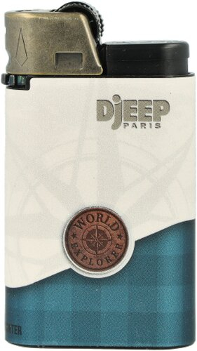 Djeep World Explorer Feuerzeug Beige, Blau Djeep World Explorer Feuerzeug Beige, Blau