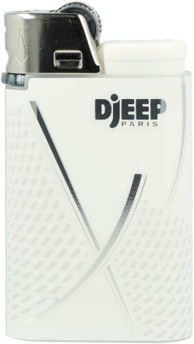 Djeep World X White Nr.3 Feuerzeug Weiß, Silber