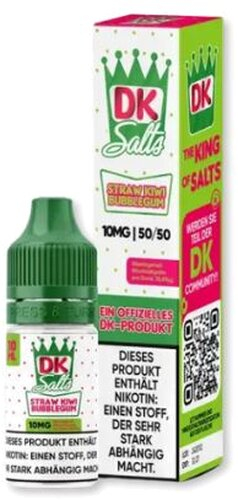 DK Salts Nikotinsalz Liquid Straw Kiwi Bubblegum 10mg