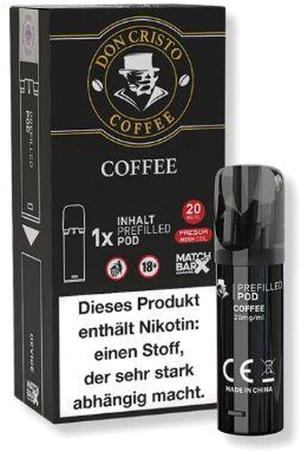 Don Cristo Coffee Prefilled Pod 20mg Don Cristo Coffee Prefilled Pod 20mg