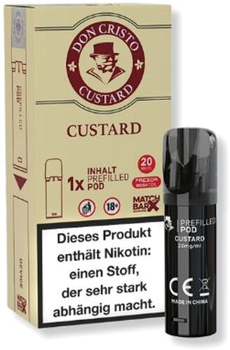 Don Cristo Custard Prefilled Pod 20mg Don Cristo Custard Prefilled Pod 20mg
