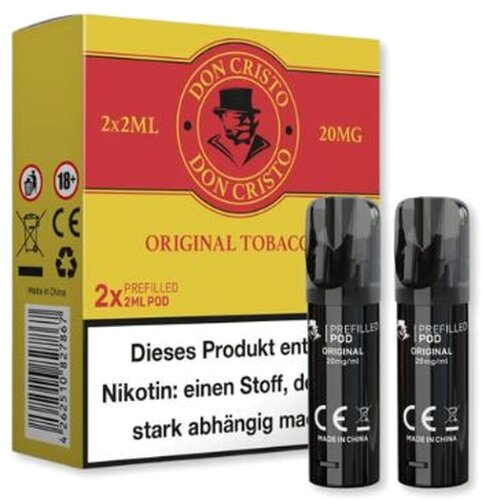 Don Cristo Original Tobacco Prefilled Pod 20mg 2x2ml