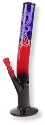 Dragon Glas Bong 43cm Blau Rot Schwarz