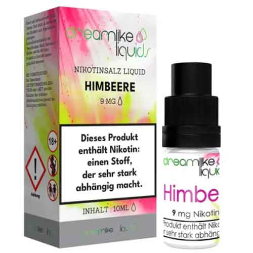 Dreamlike Nikotinsalz Liquid Himbeere 9mg Dreamlike Nikotinsalz Liquid Himbeere 9mg