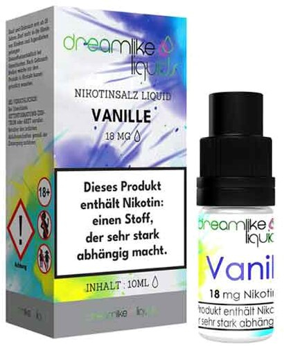 Dreamlike Nikotinsalz Liquid Vanille 18mg Dreamlike Nikotinsalz Liquid Vanille 18mg