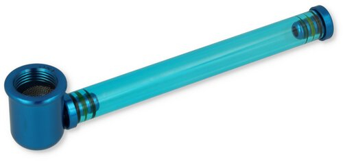 Dreamliner Kräuterpfeife Glas/Metall Blau Travelkit
