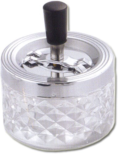 Dreh-Ascher Chrom Glasunterteil 9,5 cm