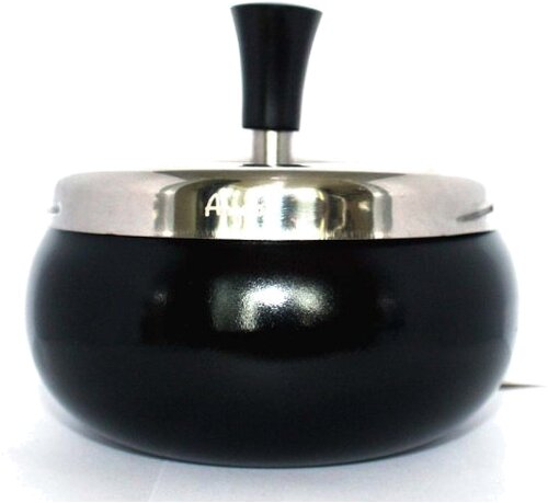 Dreh-Ascher Chrom Schwarz-Matt 11 cm