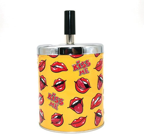 Drehascher Motiv Kiss me gelb