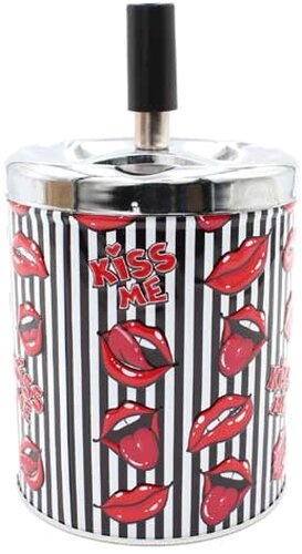 Drehascher Motiv Kiss me gestreift