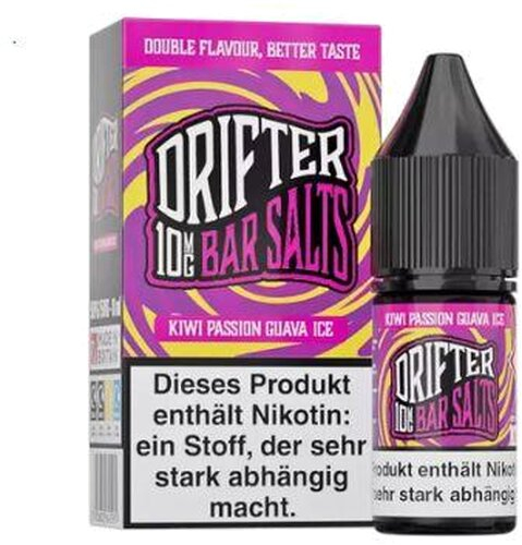 Drifter Bar Salts Nikotinsalzliquid Kiwi Passion Guava Ice 10mg Drifter Bar Salts Nikotinsalzliquid Kiwi Passion Guava Ice 10mg