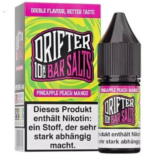 Drifter Bar Salts Nikotinsalzliquid Pineapple Peach Mango 10mg Drifter Bar Salts Nikotinsalzliquid Pineapple Peach Mango 10mg