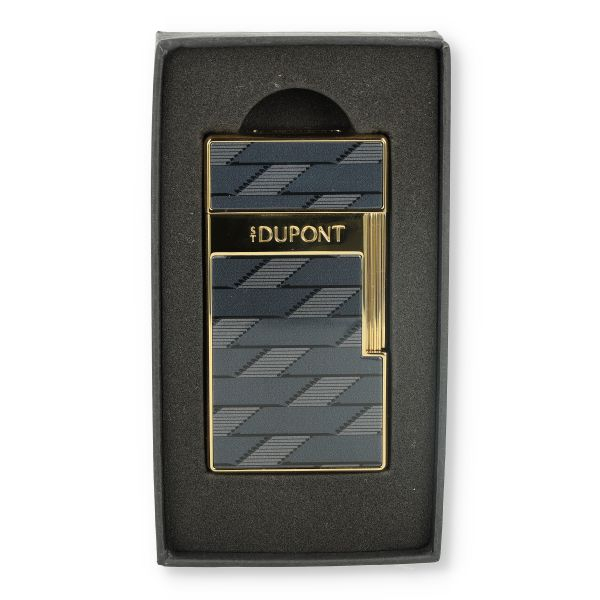 Dupont Feuerzeug Biggy Monogramm 025079 Jet Gold/Schwarz