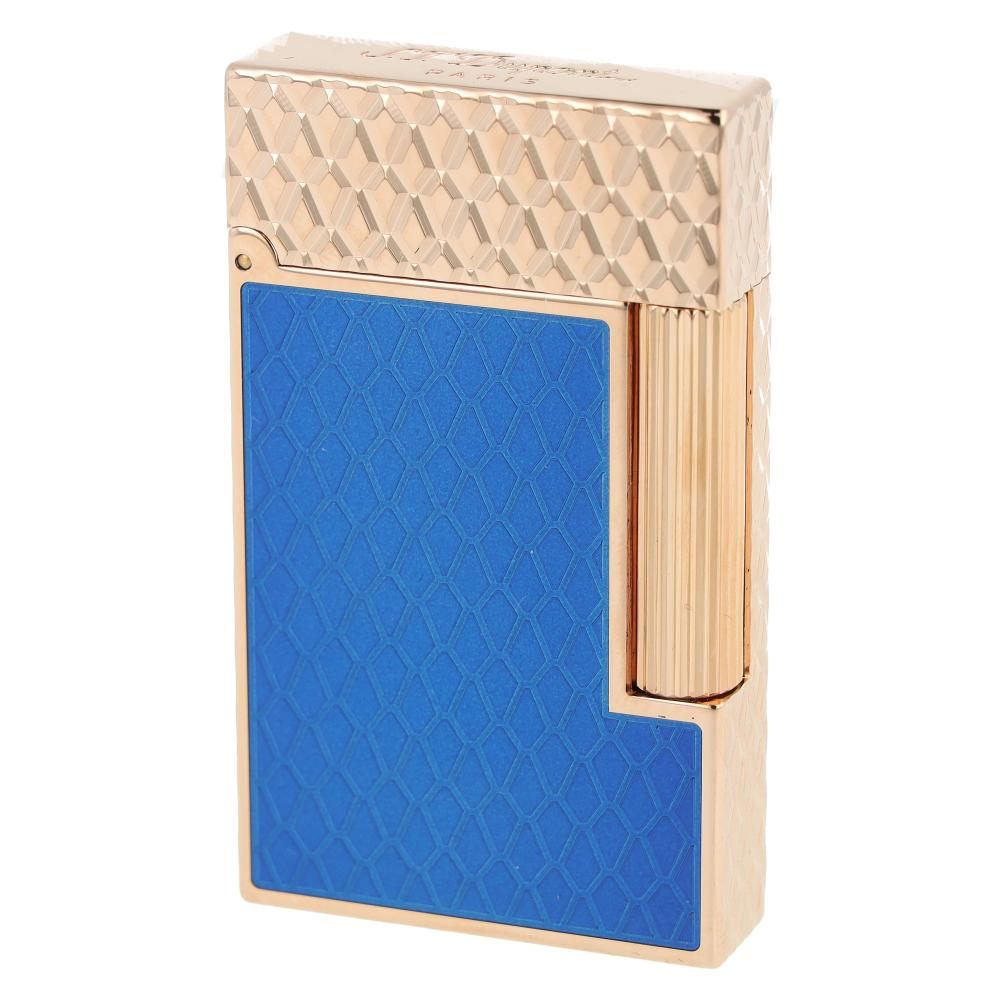 Dupont Feuerzeug Linge 2  Blue / Rose Gold