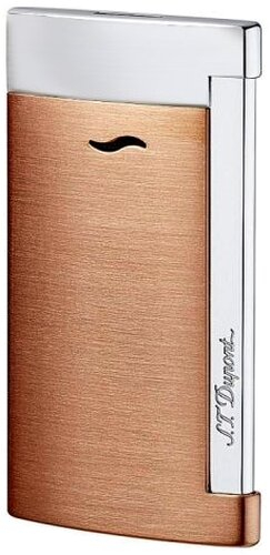 DUPONT SLIM 7 pink kupfer gebürstet Jet-Flame  DUPONT SLIM 7 pink kupfer gebürstet Jet-Flame