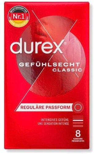 Durex Kondome Gefühlsecht 8 Stk. Durex Kondome Gefühlsecht 8 Stk.