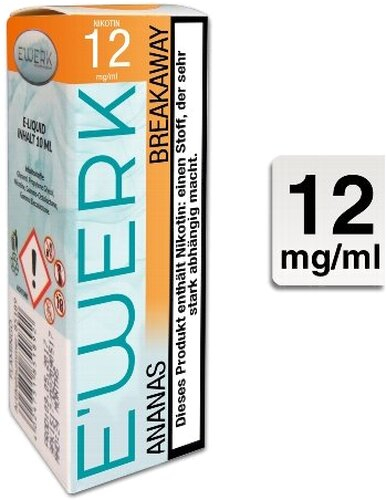 E-Liquid E WERK Breakaway Ananas 12mg Nikotin E-Liquid E WERK Breakaway Ananas 12mg Nikotin