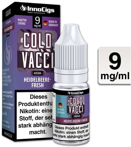 E-Liquid InnoCigs Cold Vacci Heidelbeere-Menthol 9 mg Nikotin