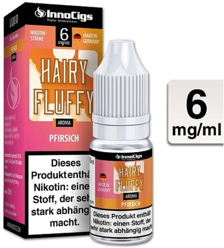E-Liquid InnoCigs Hairy Fluffy Pfirsich 6mg Nikotin