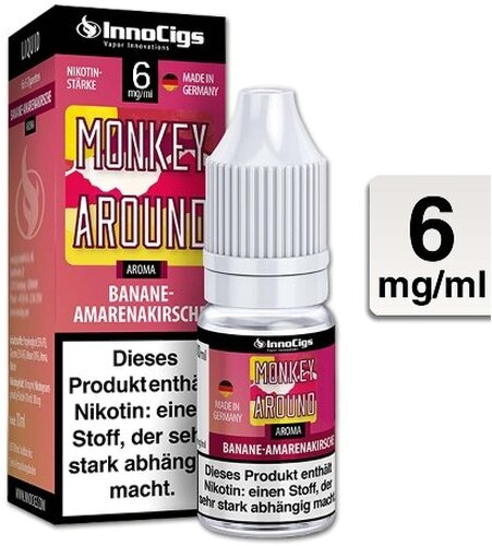 E-Liquid InnoCigs Monkey Around Banane-Amarenakirsche 6 mg Nikotin