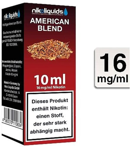 E-Liquid NIKOLIQUIDS American Blend 16 mg Nikotin
