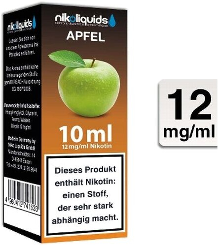 E-Liquid NIKOLIQUIDS Apfel 12 mg Nikotin
