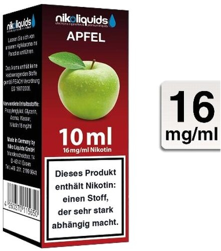 E-Liquid NIKOLIQUIDS Apfel 16mg Nikotin E-Liquid NIKOLIQUIDS Apfel 16mg Nikotin