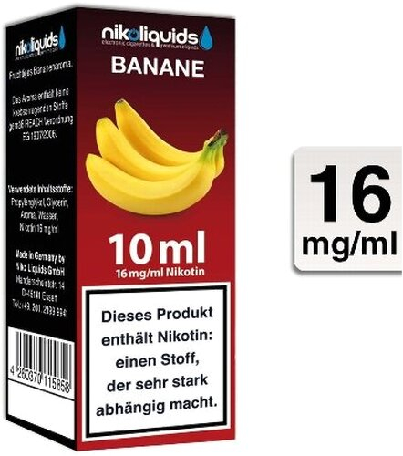 E-Liquid NIKOLIQUIDS Banane 16 mg Nikotin