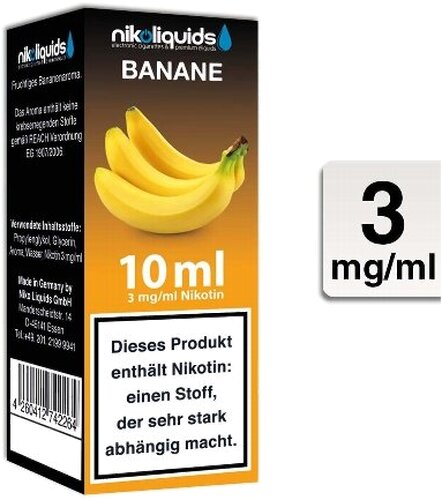 E-Liquid NIKOLIQUIDS Banane 3 mg Nikotin