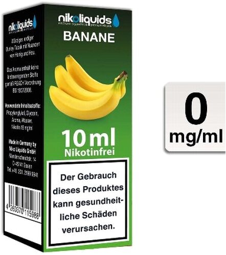 E-Liquid NIKOLIQUIDS Banane 0mg ohne Nikotin