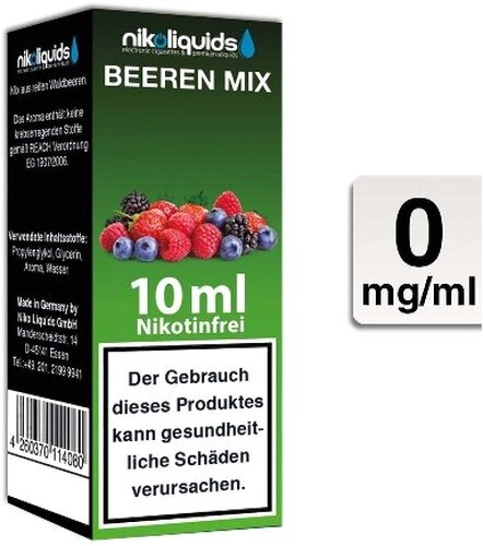 E-Liquid NIKOLIQUIDS Beeren Mix 0mg ohne Nikotin
