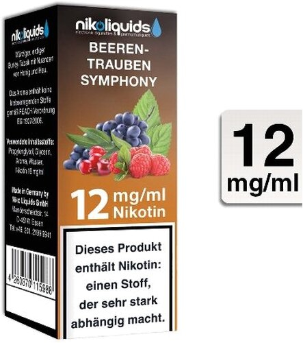 E-Liquid NIKOLIQUIDS Beeren Trauben Symphony 12 mg Nikotin