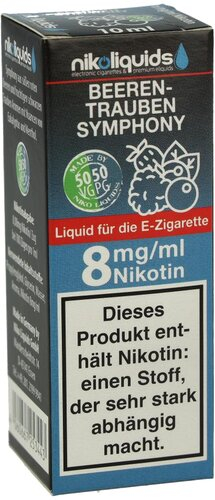E-Liquid NIKOLIQUIDS Beeren Trauben Symphony 8 mg Nikotin 50 PG / 50 VG