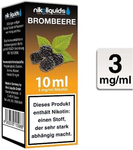 E-Liquid NIKOLIQUIDS Brombeere 3 mg
