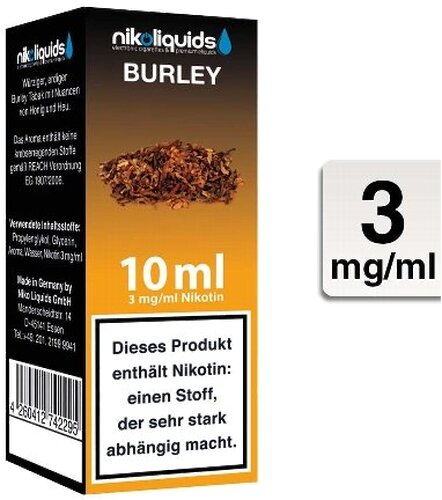 E-Liquid NIKOLIQUIDS Burley Tabak 3 mg Nikotin