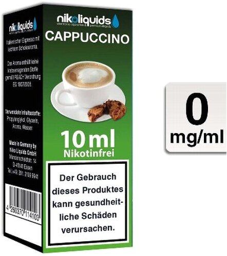 E-Liquid NIKOLIQUIDS Cappuccino 0mg Nikotin