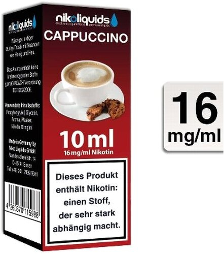 E-Liquid NIKOLIQUIDS Cappuccino 16 mg Nikotin