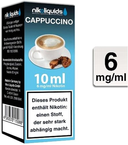 E-Liquid NIKOLIQUIDS Cappuccino 6 mg