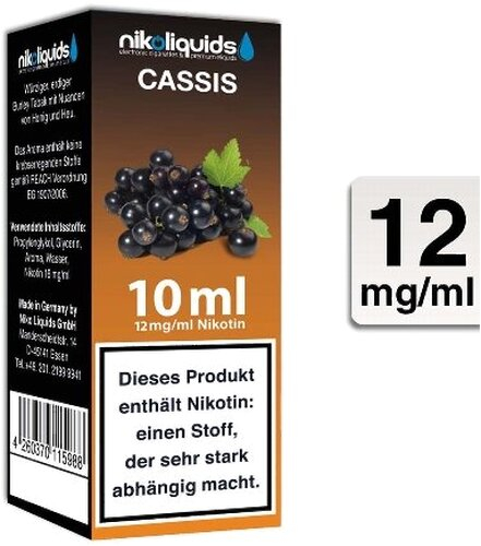 E-Liquid NIKOLIQUIDS Cassis 12 mg Nikotin E-Liquid NIKOLIQUIDS Cassis 12 mg Nikotin