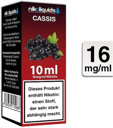 E-Liquid NIKOLIQUIDS Cassis 16 mg E-Liquid NIKOLIQUIDS Cassis 16 mg
