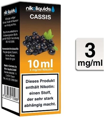 E-Liquid NIKOLIQUIDS Cassis 3 mg Nikotin