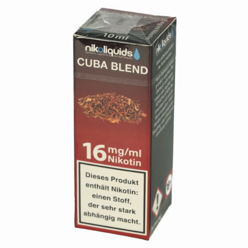 E-Liquid NIKOLIQUIDS Cuba Blend 16 mg Nikotin E-Liquid NIKOLIQUIDS Cuba Blend 16 mg Nikotin