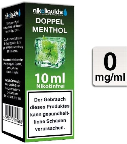 E-Liquid NIKOLIQUIDS Doppel Menthol 0mg Nikotin