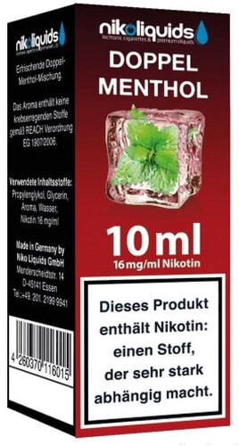 E-Liquid NIKOLIQUIDS Doppel Menthol 16 mg Nikotin