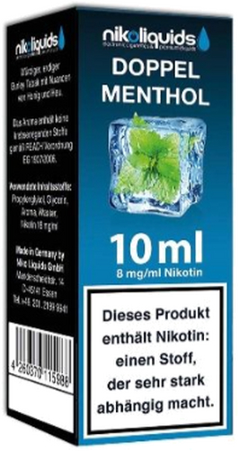 E-Liquid NIKOLIQUIDS Doppel Menthol 8 mg