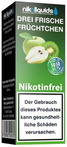 E-Liquid NIKOLIQUIDS Drei frische Früchtchen 0 mg Nikotin