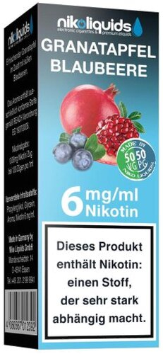 E-Liquid NIKOLIQUIDS Granatapfel Blaubeere 6mg Nikotin
