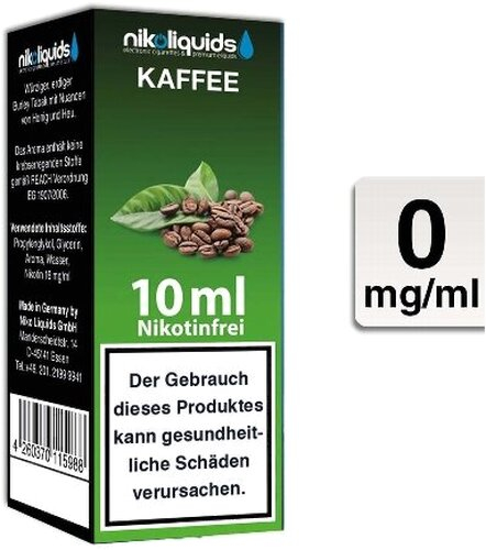 E-Liquid NIKOLIQUIDS Kaffee 0mg ohne Nikotin E-Liquid NIKOLIQUIDS Kaffee 0mg ohne Nikotin