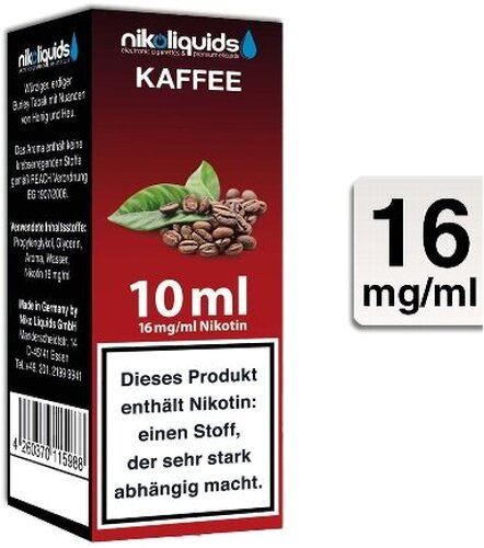 E-Liquid NIKOLIQUIDS Kaffee 16 mg Nikotin E-Liquid NIKOLIQUIDS Kaffee 16 mg Nikotin